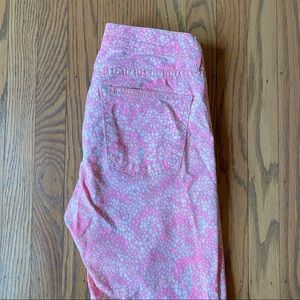 GAP pink patterned legging jeans